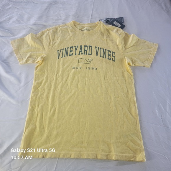 Vineyard Vines Graphic T-Shirt Lemon Twist‎ Whale Logo Short Sleeve XS - Picture 1 of 4